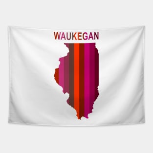 Red Waukegan Tapestry