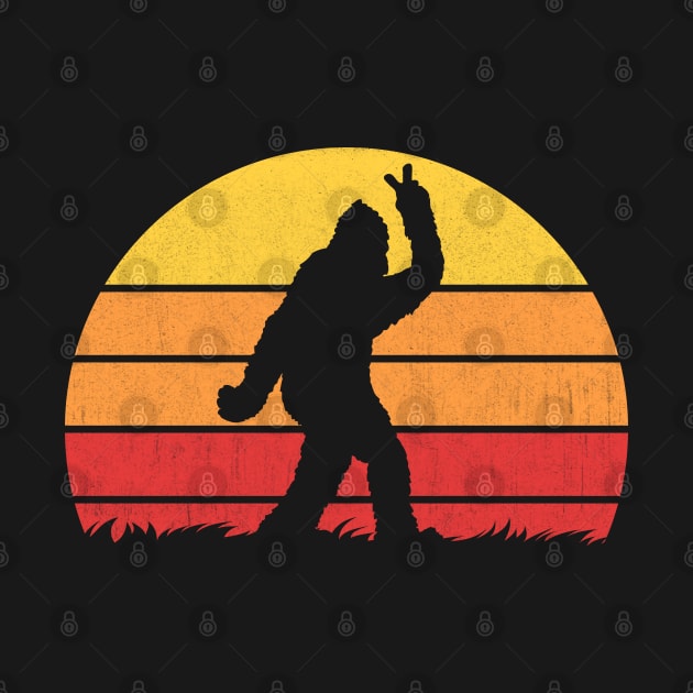 Bigfoot Vintage Retro Sunset by yoveon