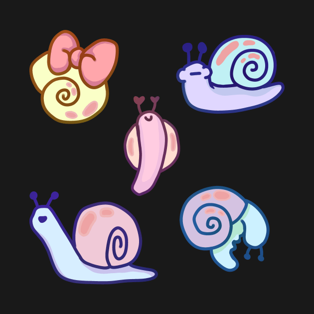 Pastel Snails by Catbumsy