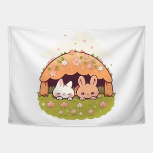 Life is happier with a little dose of cuteness Tapestry