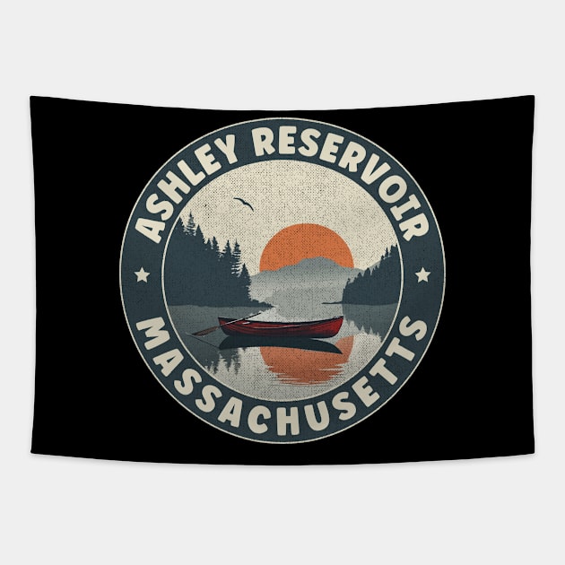 Ashley Reservoir Massachusetts Sunset Tapestry by turtlestart