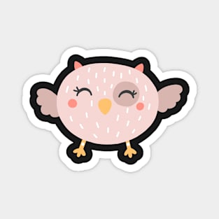 Cute Pink Birdie Magnet