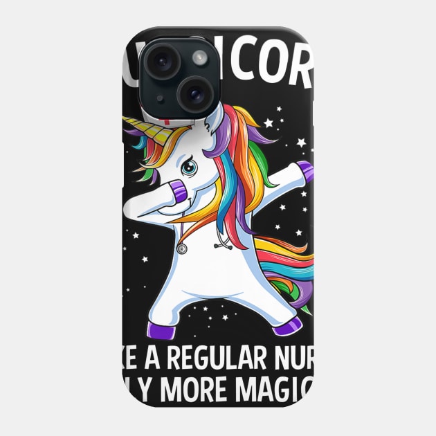 Dabbing Unicorn Nursicorn Funny Nurse Phone Case by Namio