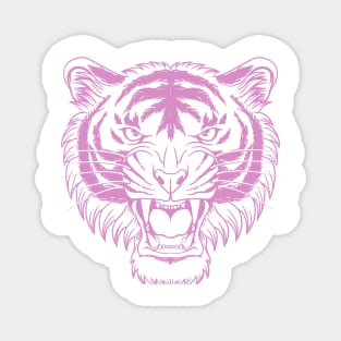 Angry tiger head illustration Magnet