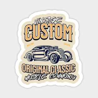 Vintage Garage Custom Car Magnet