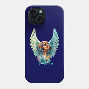 Watercolor Dachshund Angel 2 Phone Case