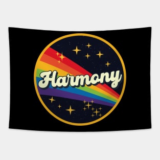 Harmony // Rainbow In Space Vintage Style Tapestry