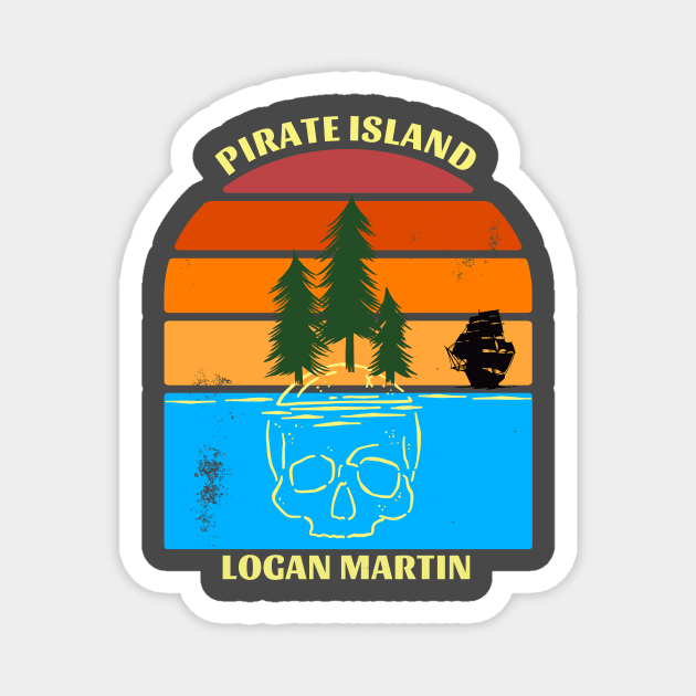 Pirate Island • Logan Martin - alternate Magnet by Alabama Lake Life