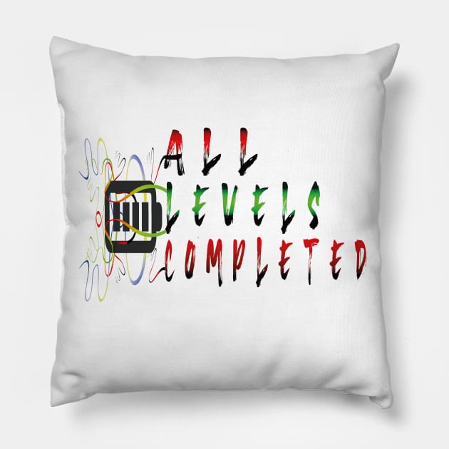 ALL LEVELS COMPLETED Pillow by TOPTshirt