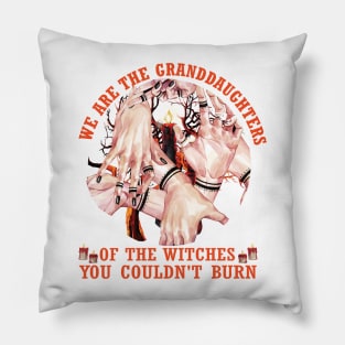 We are the granddaughters of the witches you couldn't burn..Halloween Gift Pillow