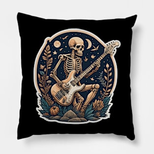 Guitar Player Skeleton - Guitarist Gift Pillow