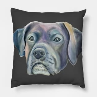 Watercolor Mastiff Dog Face Pillow