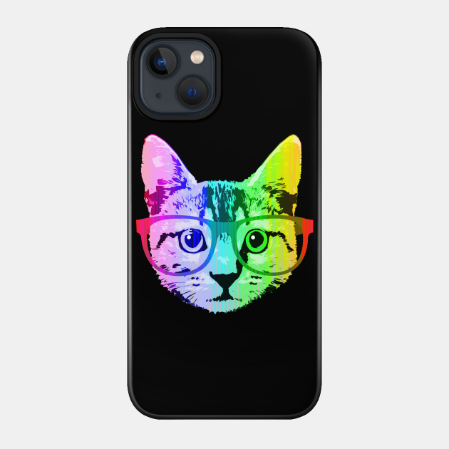 Funny Rainbow Cat - Funny Cats - Phone Case