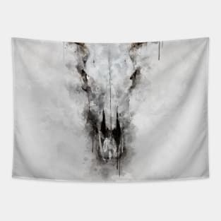 Dramabite Skull watercolor animal artistic texas desert nature witch Tapestry