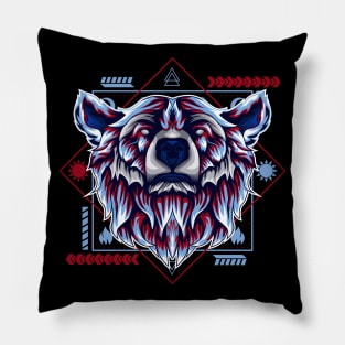 retro head bear Pillow