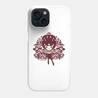 whimsical strawberry girl Phone Case
