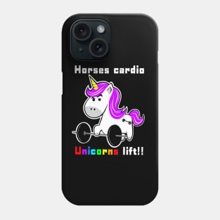 Barbell Unicorn, fitness funny, gym girl Phone Case