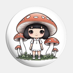 CUTE mushroom GIRL Pin