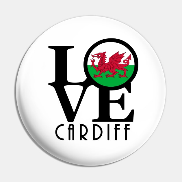 LOVE Cardiff Wales Pin by UnitedKingdom