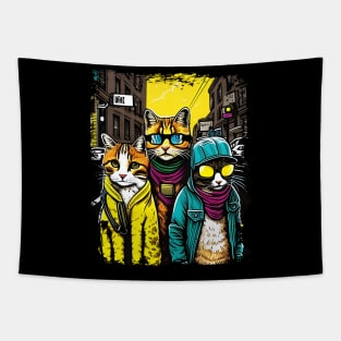 Support Your Local Street Cats Funny Gift Tapestry