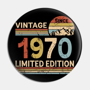 Vintage Since 1970 Limited Edition 53rd Birthday Gift Vintage Men's Pin