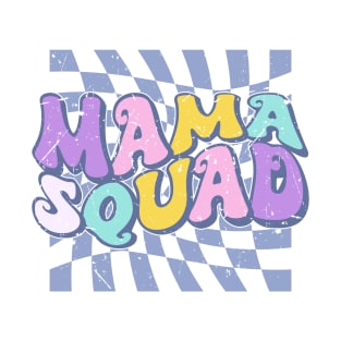 Mama squad - retro Checkered T-Shirt