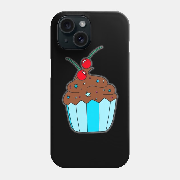 Chocolate Cupcake Phone Case by Kelly Louise Art