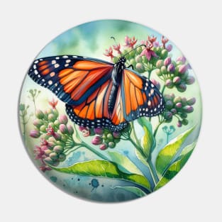 Pop Monarch - Watercolor Butterfly Pin