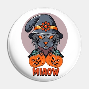 pumpkin with cat miaow Pin