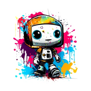 Cute cartoon Robot. Funny cyborg. T-Shirt