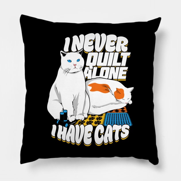 Quilting Quilt Cat Lover Quilter Gift Pillow by Dolde08