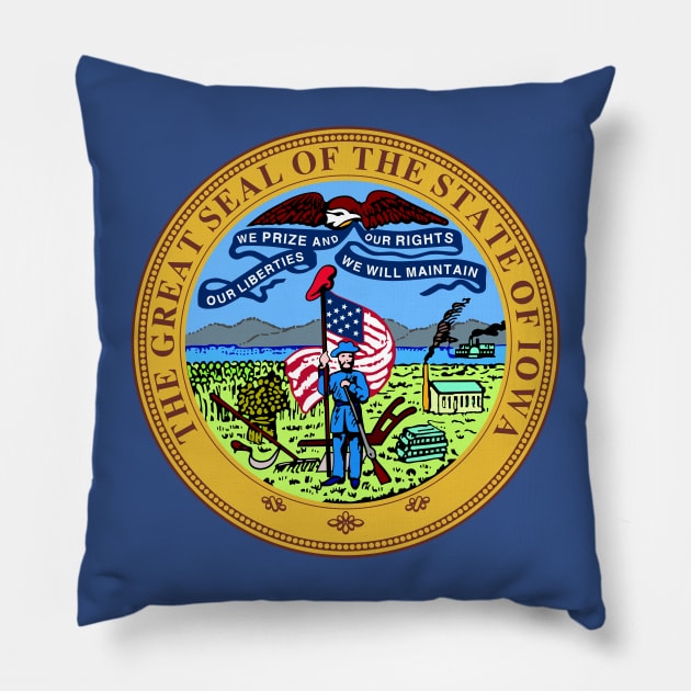 State of Iowa Pillow by Comshop