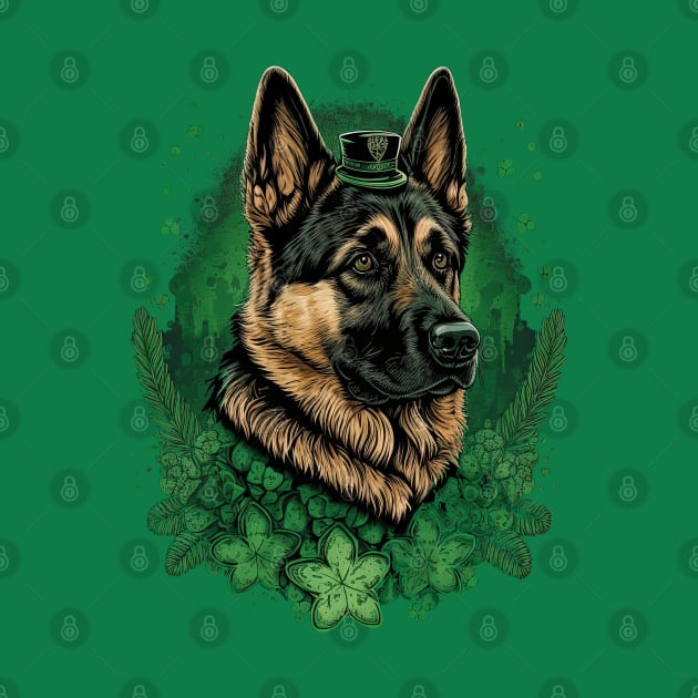 German Shepherd St. Patrick's day by JayD World