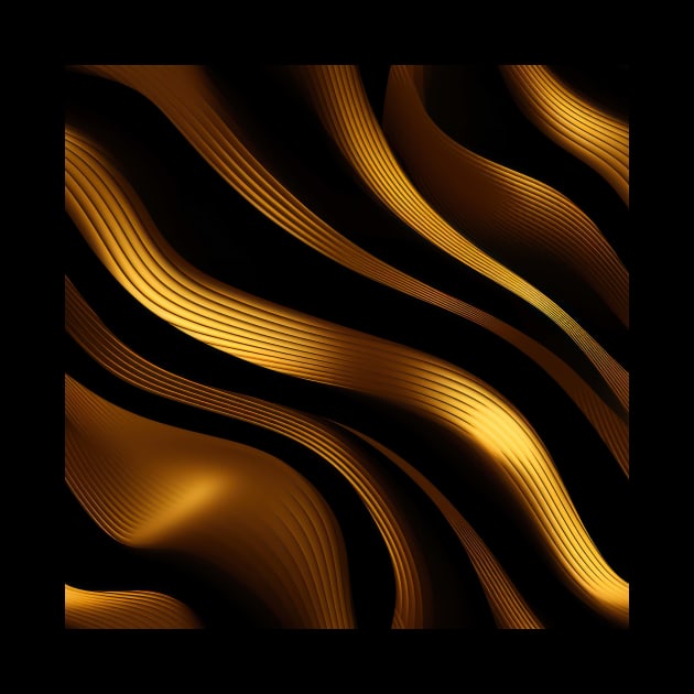 Golden Harmony: Abstract Stripes in Luxe Gold by star trek fanart and more