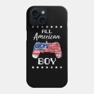 Funny All American Boys 4th July Gaming Son Video Game USA Phone Case