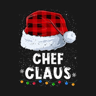 Chef Claus Red Plaid Christmas Santa Family Matching Pajama T-Shirt