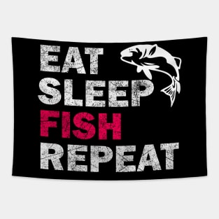 Eat Sleep Fish Repeat - Fish Lovers Gift Tapestry