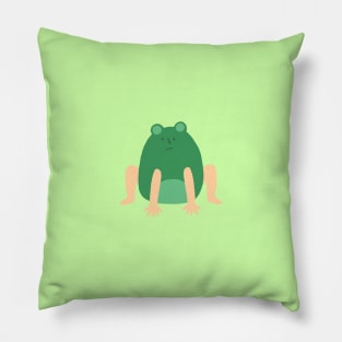 Frog with Legs | Cute | Weird | High Quality | Gift | Minimalist Pillow