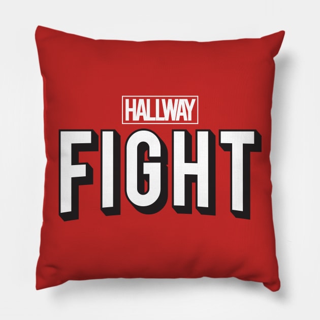 Hallway Fight Pillow by ZombieMedia