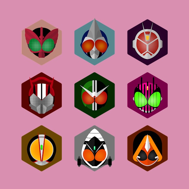 3x3 Kamen Riders by firstneevha