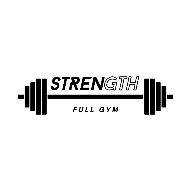 dumbbell with the word strength by Avash