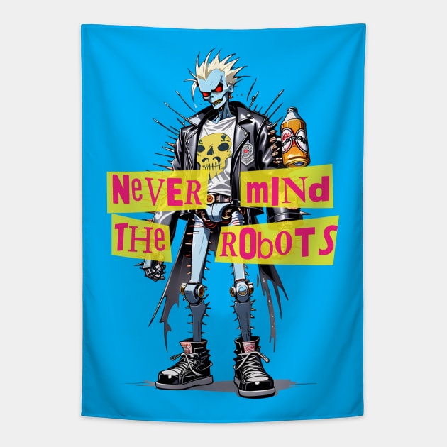 Punk Robot VI Tapestry by chilangopride