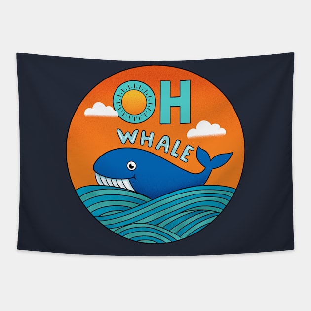 Oh whale Tapestry by coffeeman