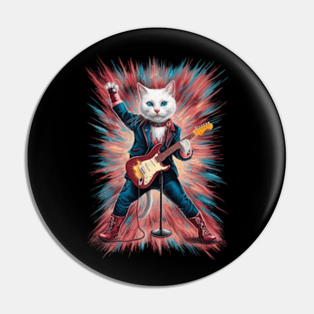 Ziggy Stardust Cat Pin by CustomCraze