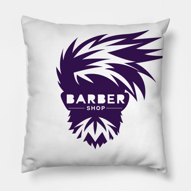 The Barber Shop Pillow by Whatastory