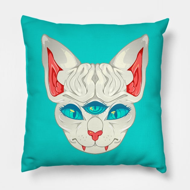 All Seeing Sphynx: C Pillow by Cosmic_Kitten