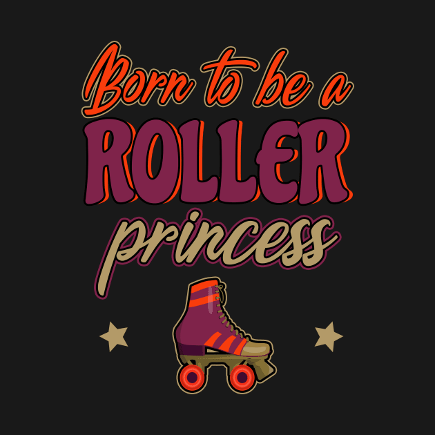 Roller Princess Roller Blades Skating by funkyteesfunny