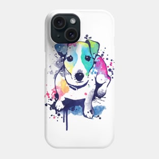 watercolor dog Phone Case