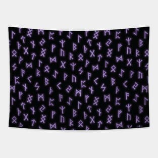 Purple Viking Runes Tapestry