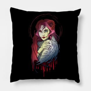 Beautiful Gothic Fallen Angel Pillow